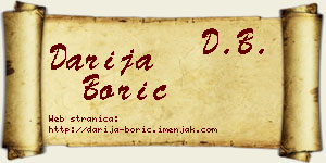 Darija Borić vizit kartica